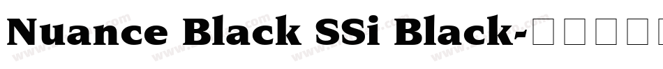 Nuance Black SSi Black字体转换